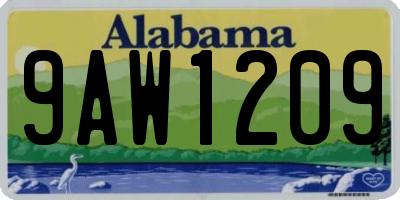 AL license plate 9AW1209