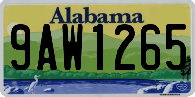 AL license plate 9AW1265