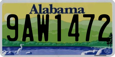 AL license plate 9AW1472