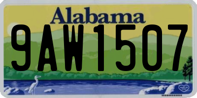AL license plate 9AW1507