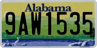 AL license plate 9AW1535