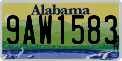 AL license plate 9AW1583