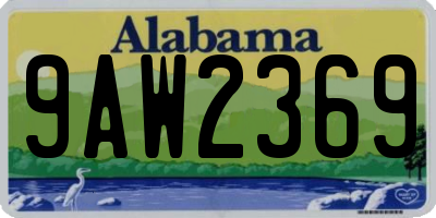 AL license plate 9AW2369