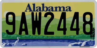 AL license plate 9AW2448