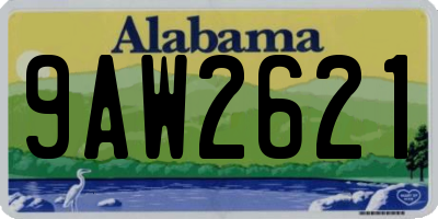 AL license plate 9AW2621