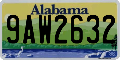 AL license plate 9AW2632