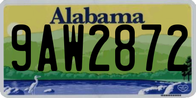 AL license plate 9AW2872