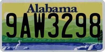 AL license plate 9AW3298