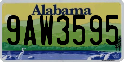 AL license plate 9AW3595
