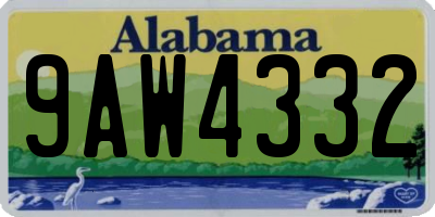 AL license plate 9AW4332