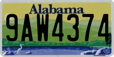 AL license plate 9AW4374