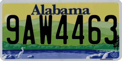 AL license plate 9AW4463