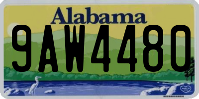 AL license plate 9AW4480