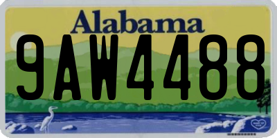 AL license plate 9AW4488