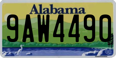 AL license plate 9AW4490