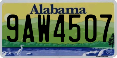 AL license plate 9AW4507