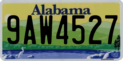 AL license plate 9AW4527