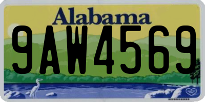 AL license plate 9AW4569