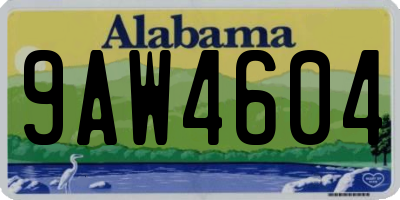 AL license plate 9AW4604