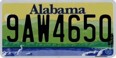 AL license plate 9AW4650