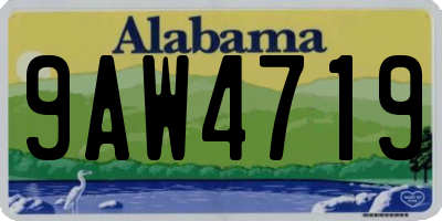 AL license plate 9AW4719