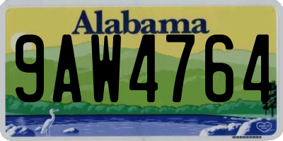 AL license plate 9AW4764
