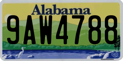 AL license plate 9AW4788