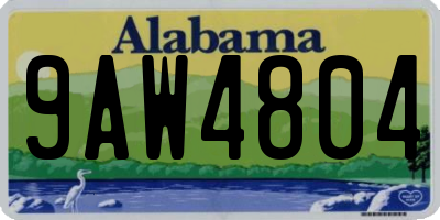 AL license plate 9AW4804