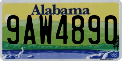 AL license plate 9AW4890