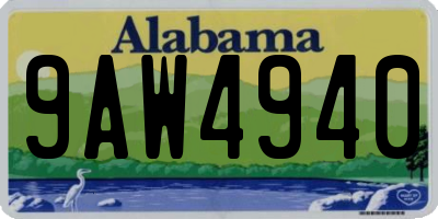 AL license plate 9AW4940