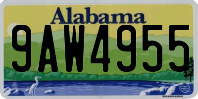 AL license plate 9AW4955