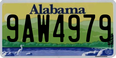 AL license plate 9AW4979