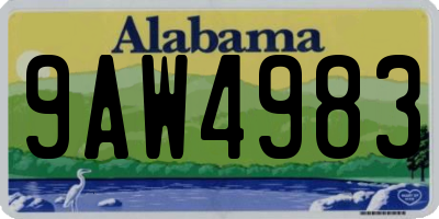 AL license plate 9AW4983