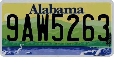 AL license plate 9AW5263