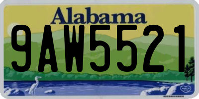 AL license plate 9AW5521