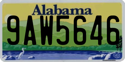 AL license plate 9AW5646