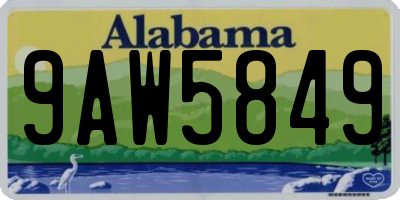 AL license plate 9AW5849