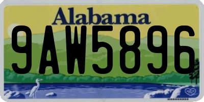 AL license plate 9AW5896