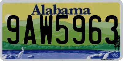 AL license plate 9AW5963