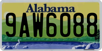 AL license plate 9AW6088