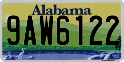 AL license plate 9AW6122
