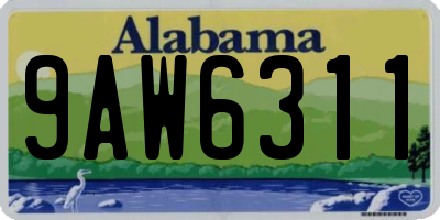 AL license plate 9AW6311