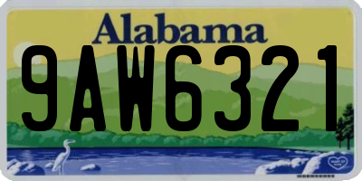AL license plate 9AW6321