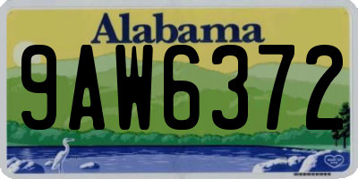 AL license plate 9AW6372