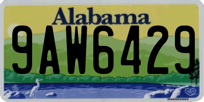 AL license plate 9AW6429