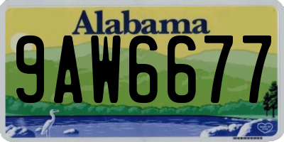 AL license plate 9AW6677