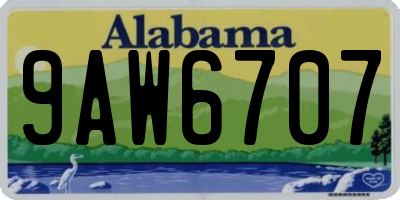 AL license plate 9AW6707
