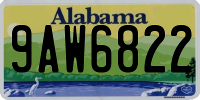 AL license plate 9AW6822