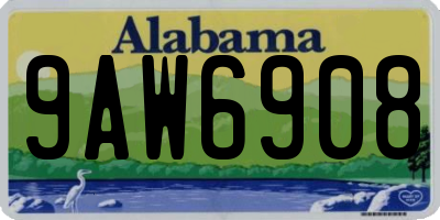 AL license plate 9AW6908