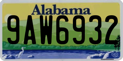 AL license plate 9AW6932